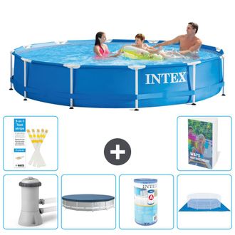 Intex Piscina Con Estructura Redonda - 366x76 Cm - 7-piezas S341