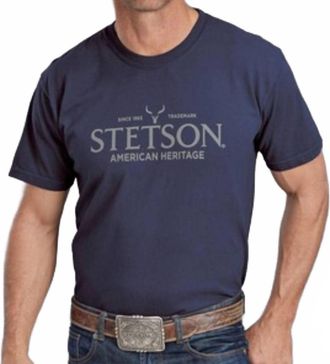 Stetson American Heritage Short Sleeve T-Shirt In Blue