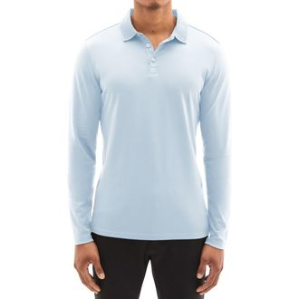 Robert Barakett Georgia Long Sleeve Polo in Blue Haze at Nordstrom Rack, Size Xxx-Large