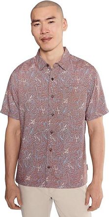 Royal Robbins Camino Pucker Short Sleeve Mens Jacket Mahogany Kayaker Print : 2XL, Modal/Polyester/Tencel