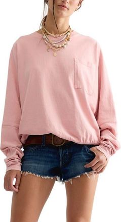 Free People Epic Long Sleeve T-Shirt in Peach Skin at Nordstrom, Size X-Large
