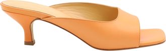 by FAR Kosara 50 Open Toe Mules in Oranje Leer