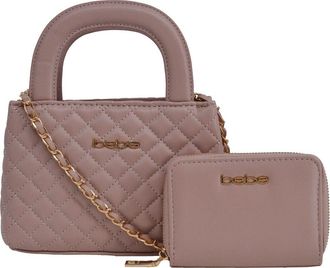 Bebe Sofie Small Satche with Matching Wallet in Mauve at Nordstrom Rack