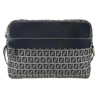 Fendi Pre-owned Canvas Shoulder Bag - Dames - Pre-owned - Blauw - Maat: ONE Size