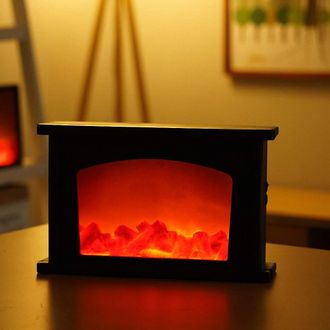 OEM Peque&ntilde;a Y Acogedora Linterna De Chimenea Tradicional, Fabricada Con Una L&aacute;mpara De Mesa Led De Estilo Carb&oacute;n Con Un Efecto De Llama De Le&ntilde;a Realista, 