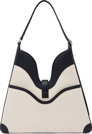 Behno Melina Canvas Shoulder Bag in Sand/Black at Nordstrom