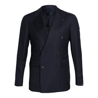 Tagliatore Blazers, male, Blue, Size: XL Super 110s Double-breasted Suit