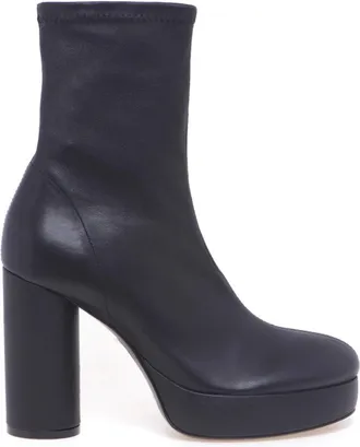 Vic Mati&eacute; Schoenen, Dames, Zwart, 40 EU, Leer, Enkellaarsje