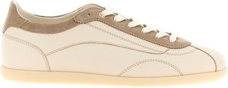 Brunello Cucinelli Beige Calfskin Low Top Mens Sneakers