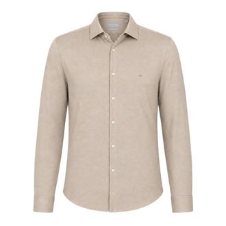 Michael Kors Casual Shirts, male, Beige, Size: 2XL Japanese Perform Knit Slim Shirt