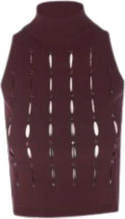 Liu Jo Top zonder mouwen met cut-out en strass-steentjes - Dames - Tops zonder mouwen - Paars - L - Tops