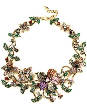 Eyecandy LA Berlin Leaf Statement Collar Necklace
