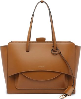 Hidesins Borsa tote Flap grande - Marrone