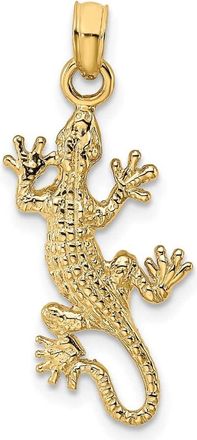 Diamond2Deal 14k Yellow Gold 2-D Lizard Charm