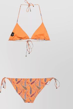 Etro paisley triangle halter swimsuit adjustable straps