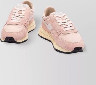 Autry round toe suede panels rubber sole sneakers
