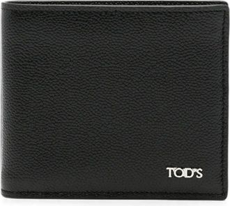 Tod's Wallet Leather Black Caviar Baby