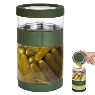 OEM Tarro De Cristal Invertido Para Pepinos Con Colador Y Tapa, Recipiente Para Encurtidos, Chucrut, 1,5 L, Para Uso Dom&eacute;stico Y En La Cocina