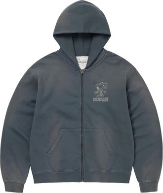 Thisisneverthat Hoodies & sweatvesten, Heren, Blauw, L, Katoen, TNT Peanuts Zip Up Hoodie
