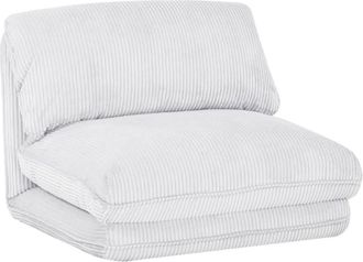 Sweeek Sill&oacute;n cama de pana gruesa, 1 plaza, blanco roto