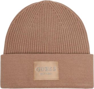 Guess Gorro con Logo - Accessories - Mujer - Beige - L
