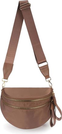 Generic Crossbody Bag for Women and Girls Bum Handbag, Durable Strap Roomy Versatile Mom-Friendly Diaper Bag with Different Pockets (Brown)