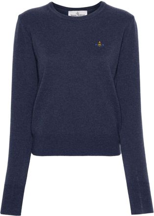 Vivienne Westwood Bea Orb-motif jumper - women - Merino/Cashmere - S - Blue