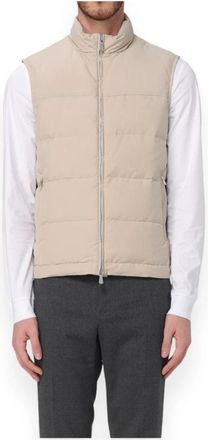 Eleventy Stijlvolle Gilet voor een Moderne Look - Heren - Bodywarmers - Beige - L - Wol - Jassen