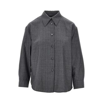 Jil Sander Wool shirt with pin-striped motif Woman 42