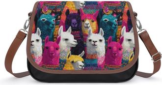 Generic Llama Colored Fashion Womens Crossbody Bags Novelty Handbag Shoulder Bag Purse