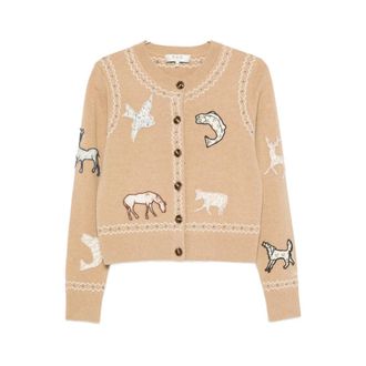 Sea NY Truien & Vesten, Dames, Beige, S, Katoen, Winslow Cardigan
