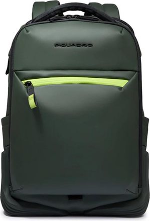 Piquadro Corner Special Rugzak - Heren - Rugzakken - Groen - ONE Size - Polyester - Tassen