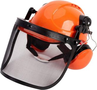 OEM Casco Protector Forestal Integral De 3 Piezas (longitud F&aacute;cilmente Ajustable, Diadema Plegable Y Ajustable, Almohadillas Ajustables Para Los O&iacute;dos)