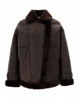 Liu Jo Aviator Jacket With Plush Fur Collar And Oversized Fit