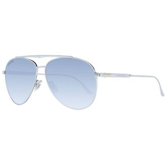 Longines Mens L701s Pilot Aviator Sunglasses - Light Grey Metal - One Size