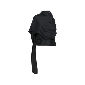 R&oacute;he One-Shoulder Cape Top - female - R&oacute;he - Sleeveless Tops - Blue - XS - Tops
