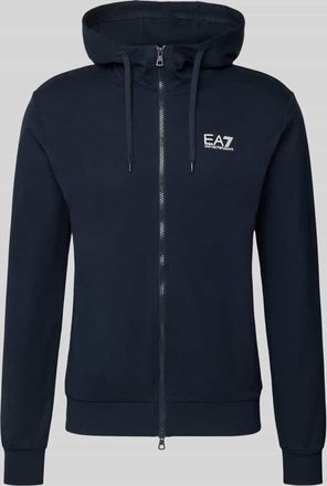 Emporio Armani Slim Fit Sweatjacke mit Kapuze in Dunkelblau, Gr&ouml;&szlig;e XXXL