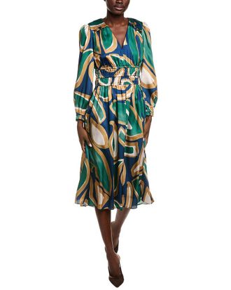 Julia Jordan Printed Twill Midi Dress