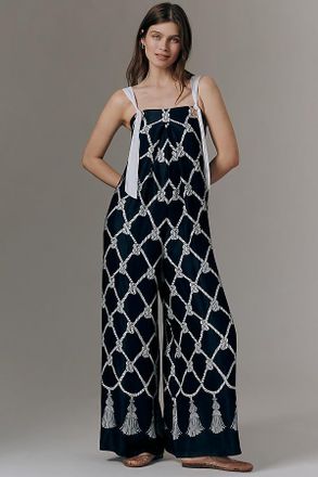 Maeve Fluid Printed Wide-Leg Jumpsuit