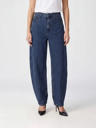 Rotate Jeans baggy a vita alta in denim di cotone organico