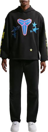 Nike Kobe Fleece Pullover Hoodie Black Sonic Yellow Light Photo Blue IO0295-010