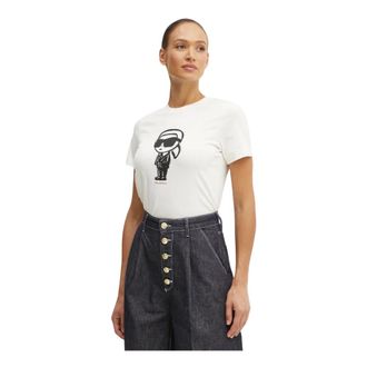 Karl Lagerfeld Mujer, Camisetas, Beige, Talla: S