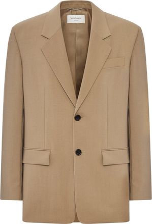Saint Laurent SINGLE-BREASTED JACKET IN WOOL AND MOHAIR - Saint Laurent - Man