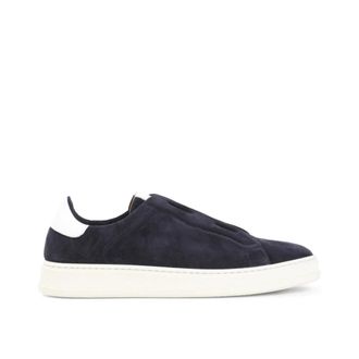 Kiton Fits Sneakers - Heren - Sneakers - Blauw - 40 EU - Leer - Schoenen