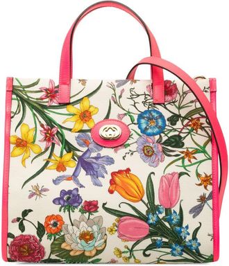Gucci Pre-owned Gucci Medium Canvas Flora Satchel Ladies MBR7XNNS74SCRVRJ