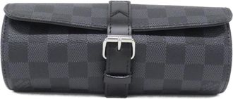 Louis Vuitton Graphite Coated Canvas Pouch (Pre-Owned)