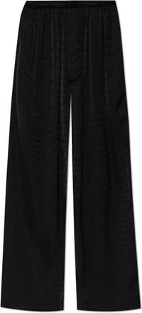 Balenciaga Wide Trousers, female, Black, Size: M Loose-fit Trousers