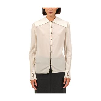 Philosophy di Lorenzo Serafini Dames, Blouses & Shirts, Beige, Maat: M Zijde