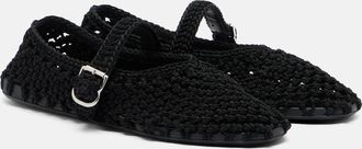 Alaia Ala&iuml;a Braided satin cord ballet flats