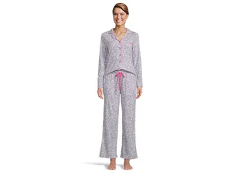 Karen Neuburger Petite Novelty Print Long Sleeve Girlfriend Pajama Set Womens Pajama Sets Floral Vine : PXL (US 18P-20P), Cotton/Polyester